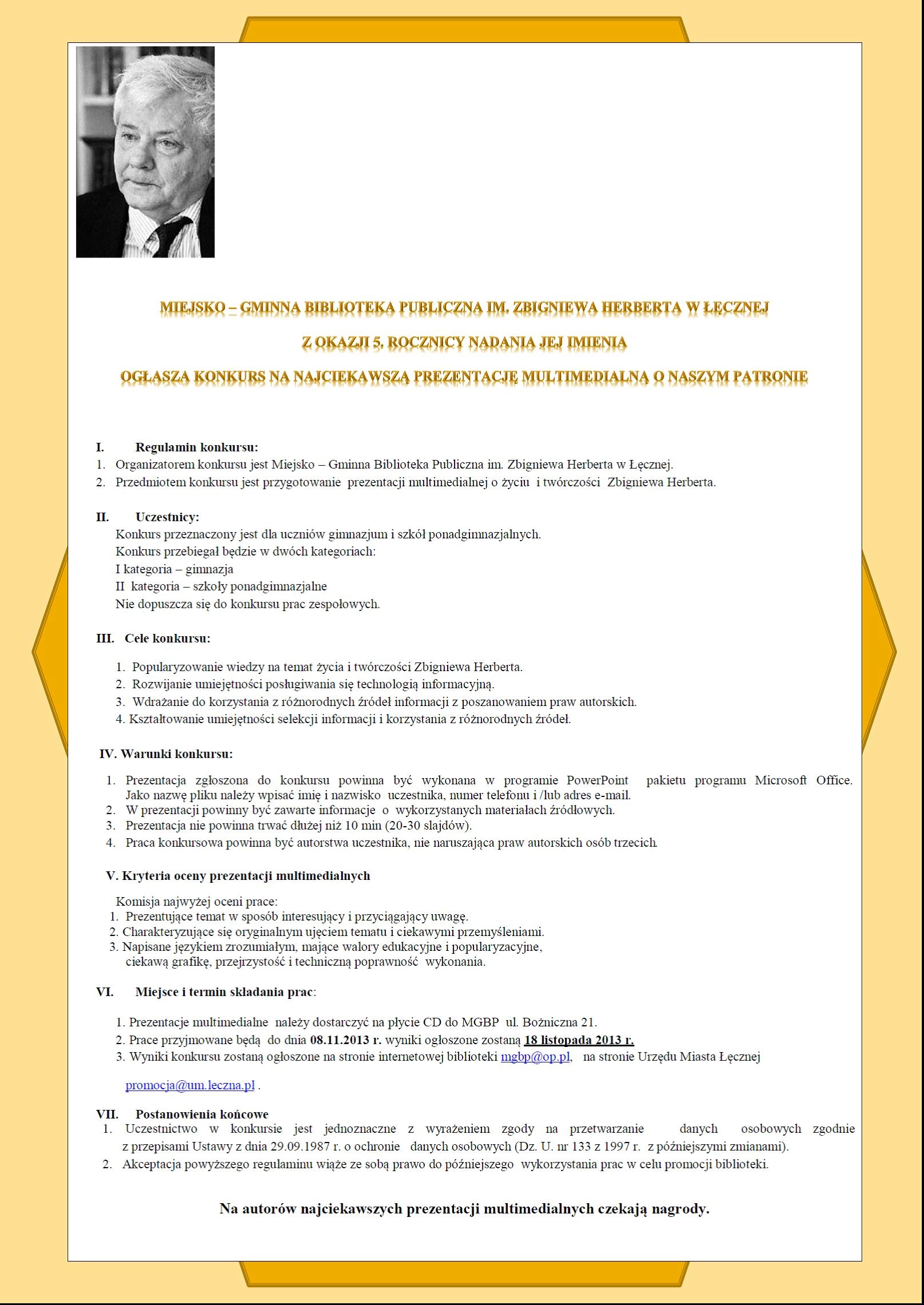 plakat pr. herbert