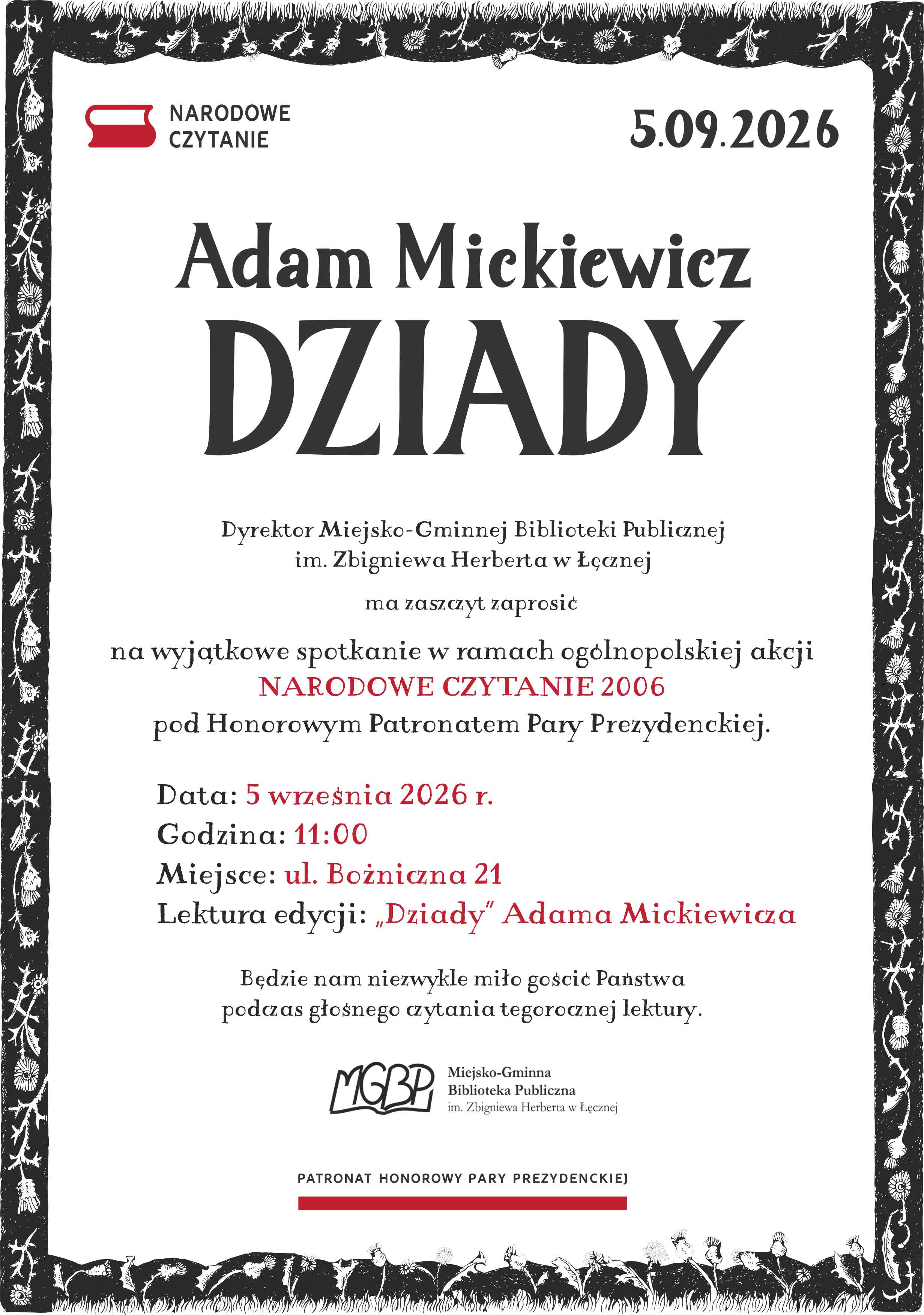 nc plakat zaproszenie