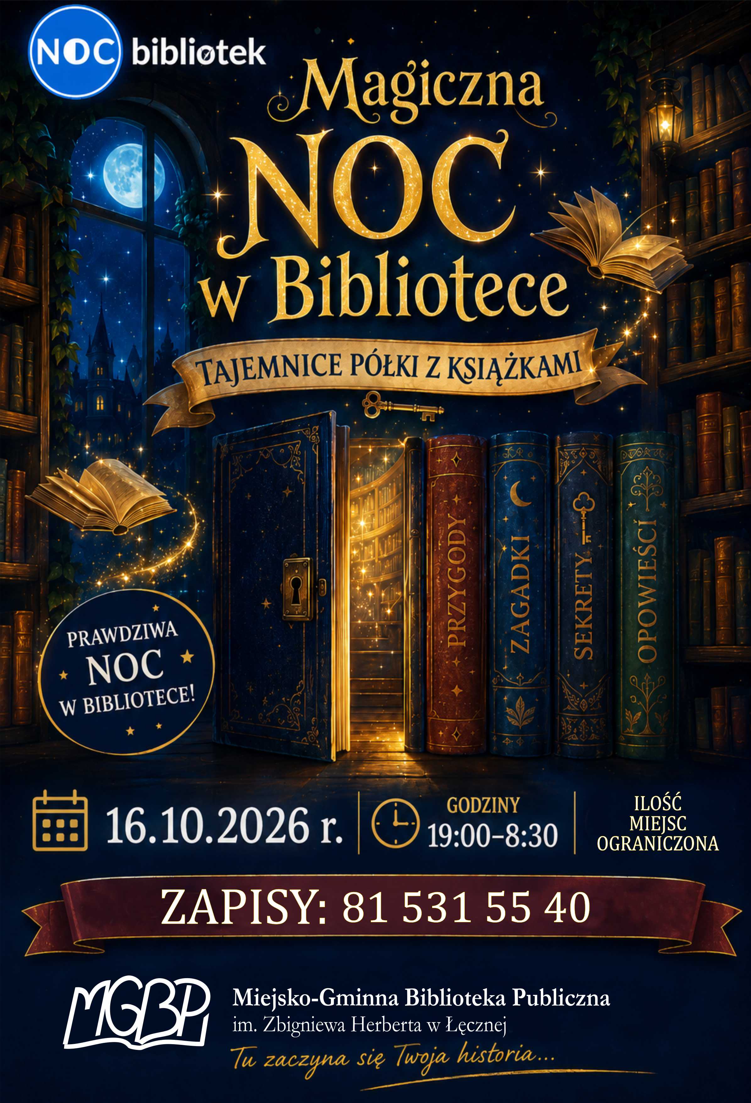 noc bibliotek 2026 plakat