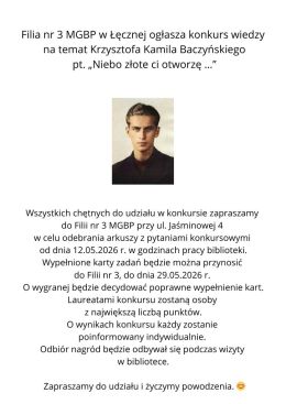 Uwaga Czytelnicy !