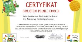 Certyfikat za udział w konkursie